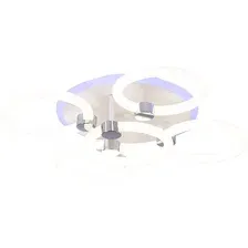Припотолочная люстра Ambrella light Acrylica FA3841/4+1 WH (белый)