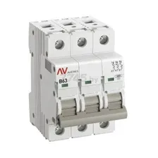 Выключатель автоматический AV-10 3P 63A (D) 10kA EKF AVERES