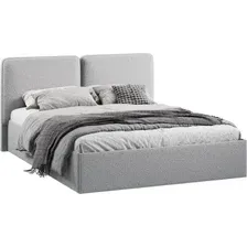 Кровать Трия Токио с ПМ и заглушиной 1600 Тип 1 (экомех BravoASH Lite Grey)