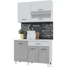Готовая кухня Горизонт Trend 1200 (белый/бетон)