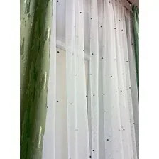Тюль Модный текстиль 112MTPERL02 (250x300, белый/изумруд)