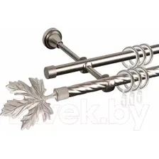 Карниз для штор АС ФОРОС Grace D16K/16Г + наконечники Клен (1.4м, сатин)