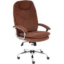 Офисное кресло TetChair Softy LUX (флок, коричневый)