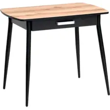 Обеденный стол Woodville Вики 90х60х77 (делано/черный)