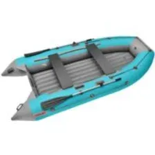 Надувная лодка Roger Boat Trofey 2900 (без киля, бирюзовый/серый комби)