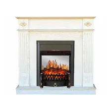 Каминокомплект Smolcom Brighton STD-ASP с RealFlame Fobos-S Lux BL LT (белый, золото)