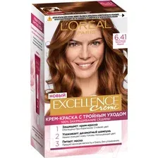 Крем-краска для волос L'Oreal Paris Color Excellence 6.41 (элегантный медный)