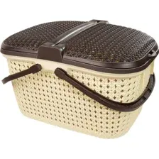 Корзина Эльфпласт Paola 25 л (бежевый/коричневый)