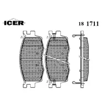 Тормозные колодки дисковые передняя ось ICER 181711