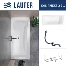 Ванна Lauter Belgravia 190x90 21110190 (с каркасом и сифоном 21Y31010 хром)