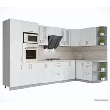 Готовая кухня Интерлиния Мила Крафт 1.68x3.4 правая (дуб полярный)