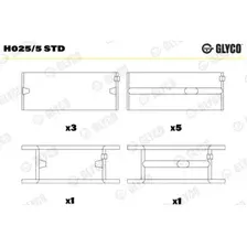 Подшипник коленвала GLYCO H025/5 STD