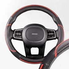 Оплетка экокожа M Combo- 5 SKYWAY Черно/Красная