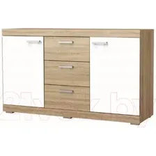 Комод Памир Соната КС-1500 (дуб сонома-белый глянец)