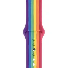 Ремешок для умных часов Bingo Silicone для Apple Watch 42/44/45мм (L, радуга)