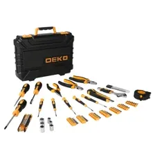 Набор инструмента для авто и дома DEKO TZ82 SET 82 предмета, для дома и авто в чемодане
