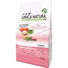 Корм для собак Unica Natura Maxi, лосось/рис, 12 кг