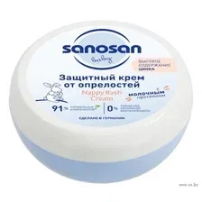 Крем под подгузник Sanosan От опрелостей с молочным протеином 150 мл 40891260