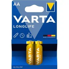 Батарейка АА VARTA Longlife 1,5 V алкалиновая 2 штуки
