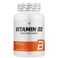 Витамин Vitamin D3 50 мкг, BiotechUSA  120 таблеток