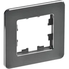 Рамка 1-местная металл титан BRITE IEK BR-M12-M-01-K48 (BR-M12-M-01-K48)