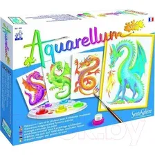 Набор для рисования SentoSphere Aquarellum Драконы 693