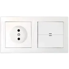 Блок выключатель с розеткой Bylectrica 2В-РЦ-699