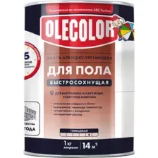 Эмаль Olecolor Для пола алкидно-уретановая быстросохнущая (800г, красно-коричневый)