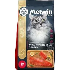 Сухой корм для кошек Melwin Adult с атлантическим лососем 10 кг