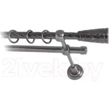 Карниз для штор Lm Decor Византия 066 2р витой (антрацит, 2.4м)
