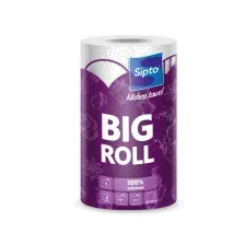 Бумажные полотенца Sipto Big Roll Двухслойные  (1рул, белый)