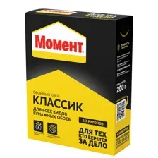 Клей для обоев Момент Классик, 200г  (универсальный, для всех видов бумажных обоев)