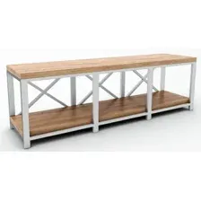 Тумба Hype Mebel Флорида 120x40 (белый/дуб галифакс натуральный)