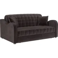 Диван Mebel-Ars Аккордеон Барон 4 НПБ 155x200 (бархат шоколадный Star Velvet 60 Coffee)