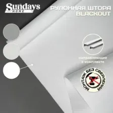 Рулонная штора Sundays Home Оливия 67х160 с 2-мя направляющими LM-15 150см (белый)