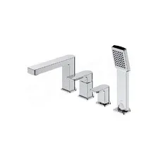 Смеситель на борт ванны Omnires Baretti BA7832CR на 4 отверстия (хром)