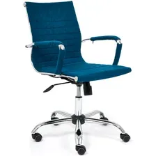 Офисное кресло TetChair Urban-Low (флок, синий)