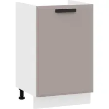 Шкаф напольный Трия Тиана 1Н5М (белый/мокко супермат)