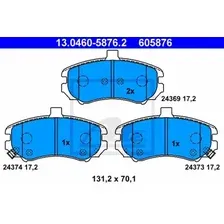 Тормозные колодки дисковые передняя ось ATE 13.0460-5876.2