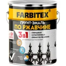 Грунт-эмаль Farbitex По ржавчине 3в1 (5кг, зеленый)