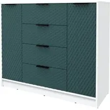Тумба Интерлиния Концепт КТ-Т120 Техно (белый платинум/верде)