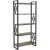 Стеллаж Hype Mebel Квадро 50x170 (черный/дуб галифакс олово)