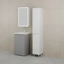 Тумба с умывальником Symbolite Батлер Люкс Plus 1 ящик + Asti 50x45 (серый/жасмин)