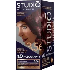 Крем-краска для волос Studio Professional 3D Holography 3.56 Темная вишня