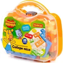 Конструктор Полесье Оранжевая корова. Собери пазл 04585