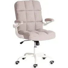 Кресло офисное Tetchair Lugano Wh ткань Teddy (светло-серый)