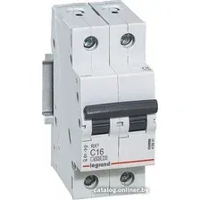 Выключатель автоматический Legrand RX3 2П C 16A 4.5кА 419697