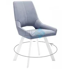 стул кухонный DikLine 268 White (микровелюр Z), Z46 перламутр