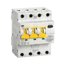 Дифавтомат IEK АВДТ 34 3P+N C25 30мА (MAD22-6-025-C-30)