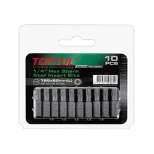 Насадка TORX T10x25 1/4' 10шт блистер TOPTUL (FSEA0810G)